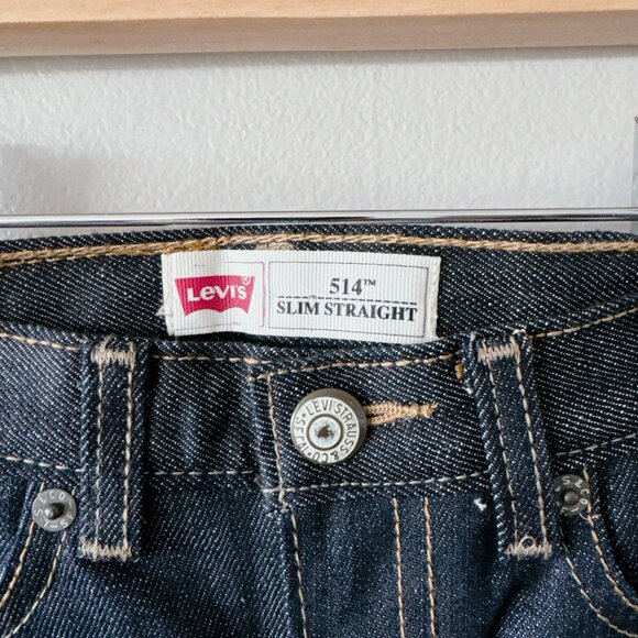 3/$15 Levi’s NWOT 514 Slim Straight jeans 12m dark wash baby pants - Picture 7 of 14